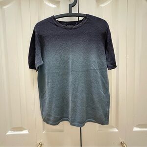 Vintage Zara Jeanswear Men's Ombré Blue Gradient Tee M